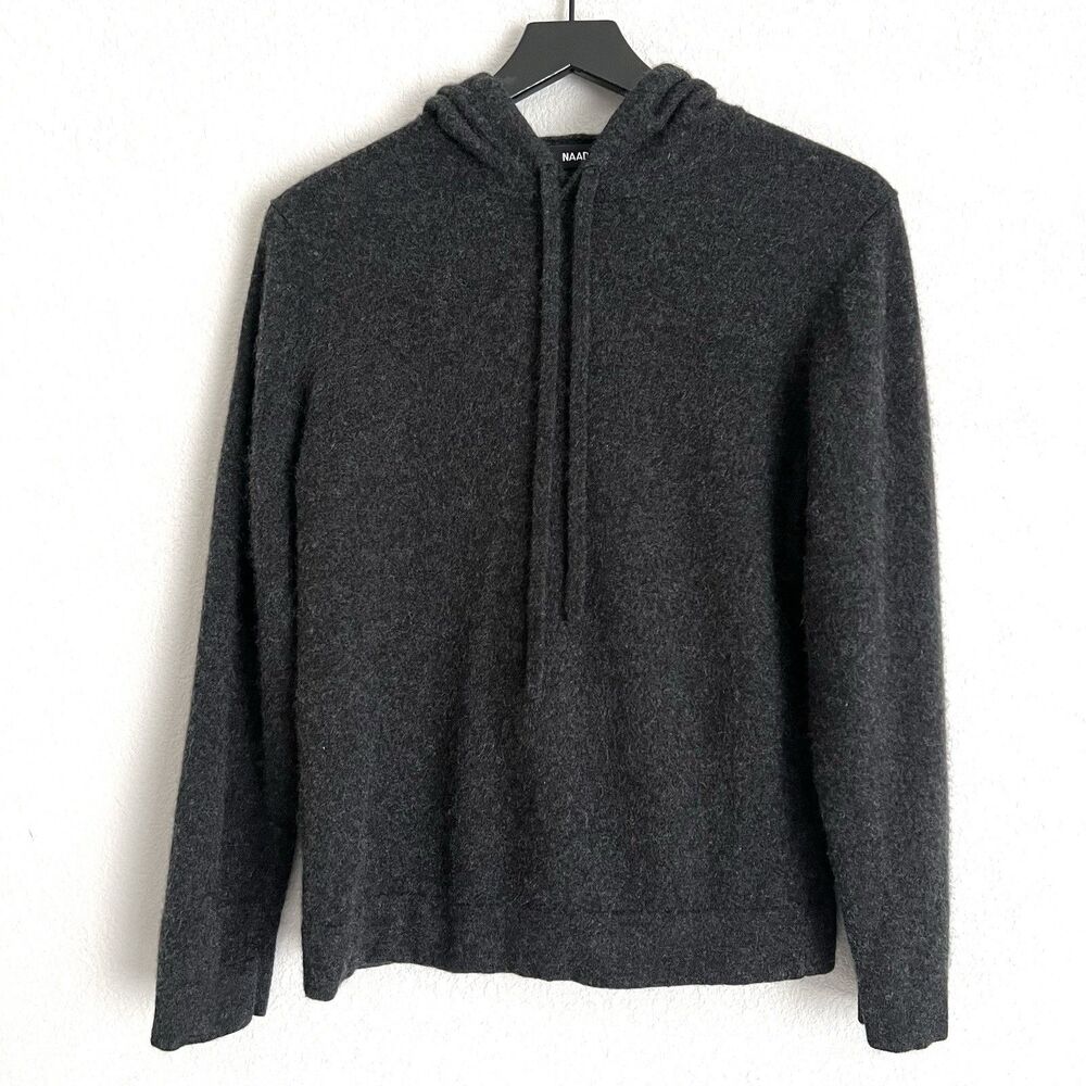NAADAM Womens Cashmere Pullover Hoodie Size M Grey